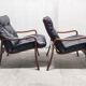 Pair of Scandinavian sun expo armchairs