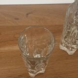 Set of 6 bistro glasses, possibly crystal, made in Italy.