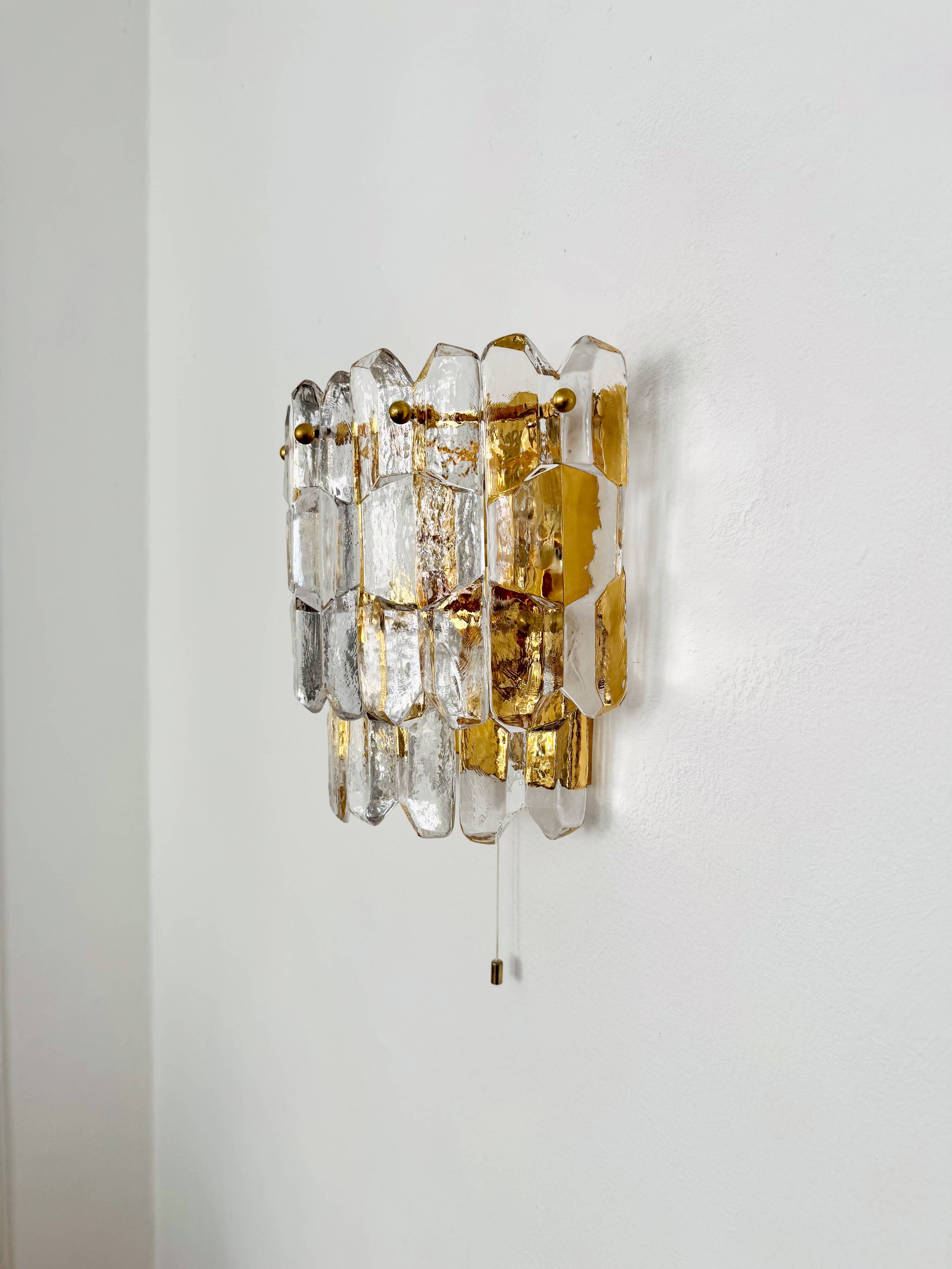 Palazzo Ice Glass Wall Lamp by J.T. Kalmar