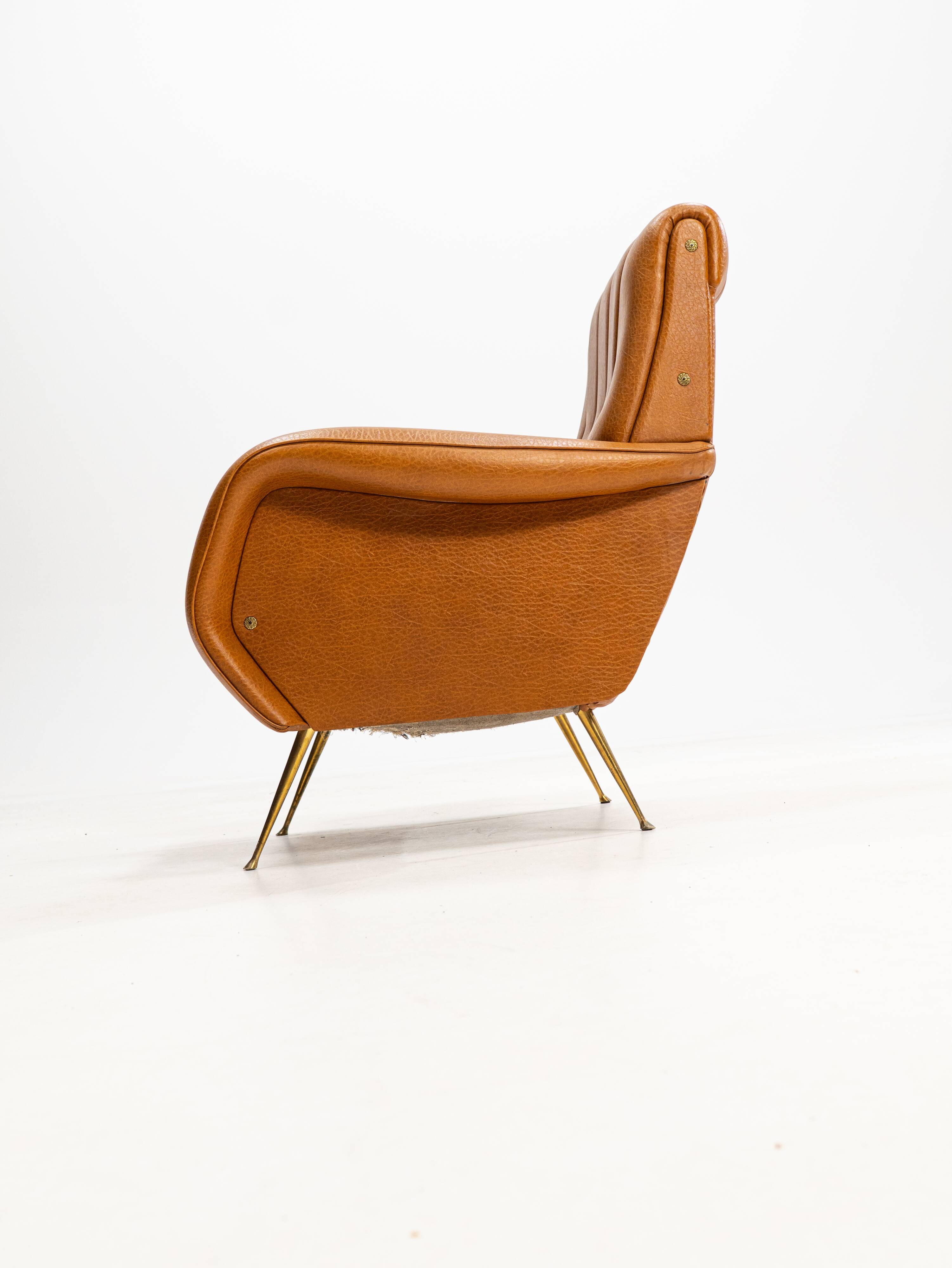 Italian armchair in the style of 'Lady' by Marco Zanuso for Arflex, 1950s