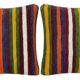 Set of 2 vintage kilim cushion covers 48x48 cm