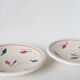 Paire de plats ronds Givors modèle Perce-neige 1950