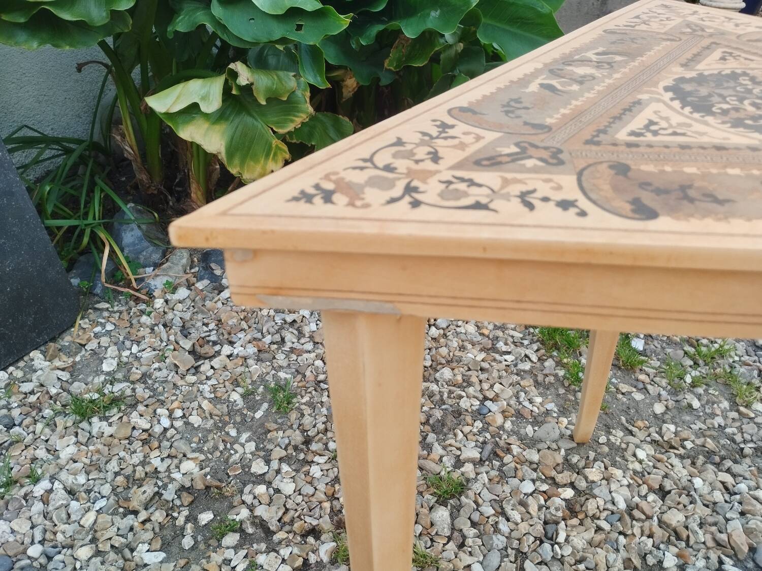 Pair of antique marquetry bedside tables