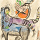 Marc chagall – “la vache bleue”, original lithography with certificate
