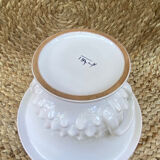 Medici-style glazed ceramic pot cover, Italy