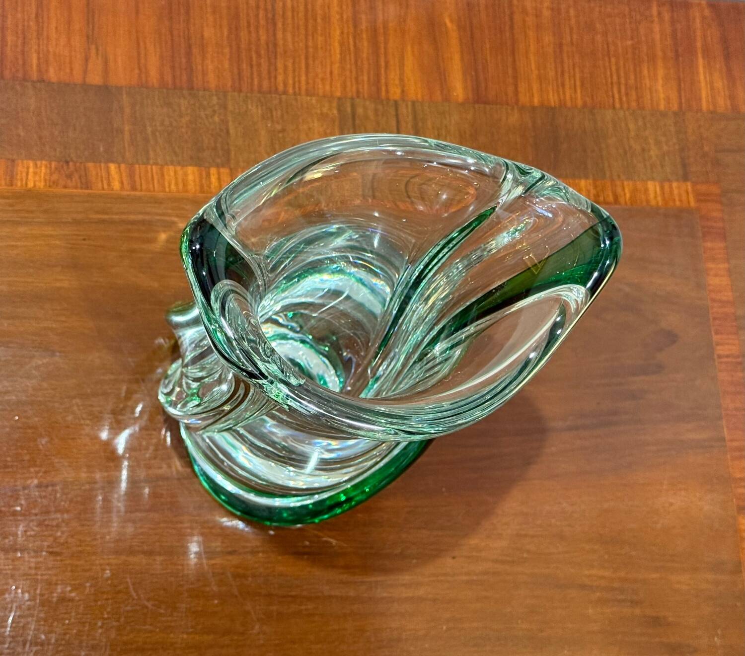 Twisted crystal vase Saint Louis