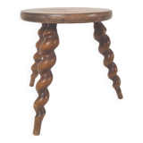 Wooden tripod stool