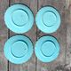 4 old Sarreguemine earthenware plates with bird decoration
