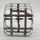 Old bottle holder basket, metal, vintage