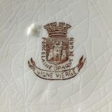 4 assiettes plates en porcelaine opaque de Gien "Vigne vierge"