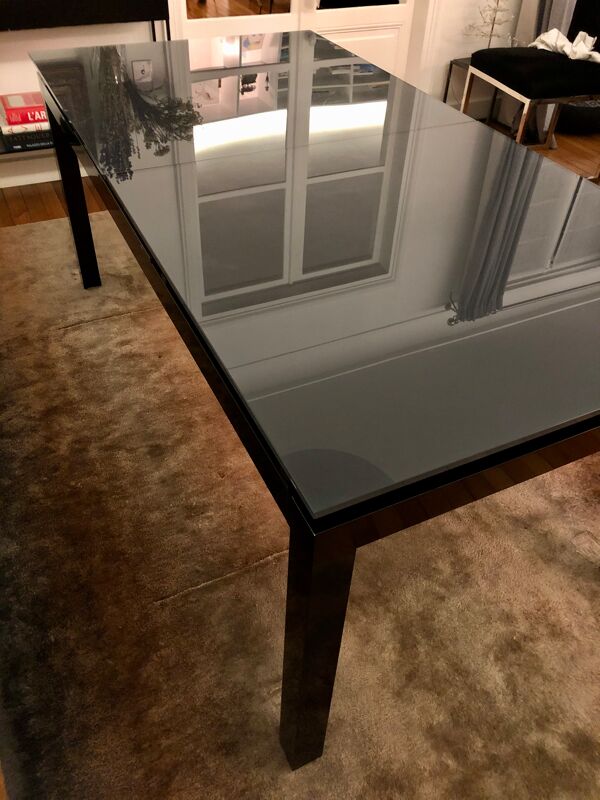 Table cinna first Glass avec rallonge intégrée