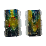 Pair of raak glass appliques, Willem Van Oyen, Chartres model