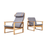 Borge Mogensen model 2254 and 2256 lounge chairs for Fredericia Denmark 1950s