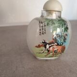 Tabatiere en verre chine milieu du xxème siècle