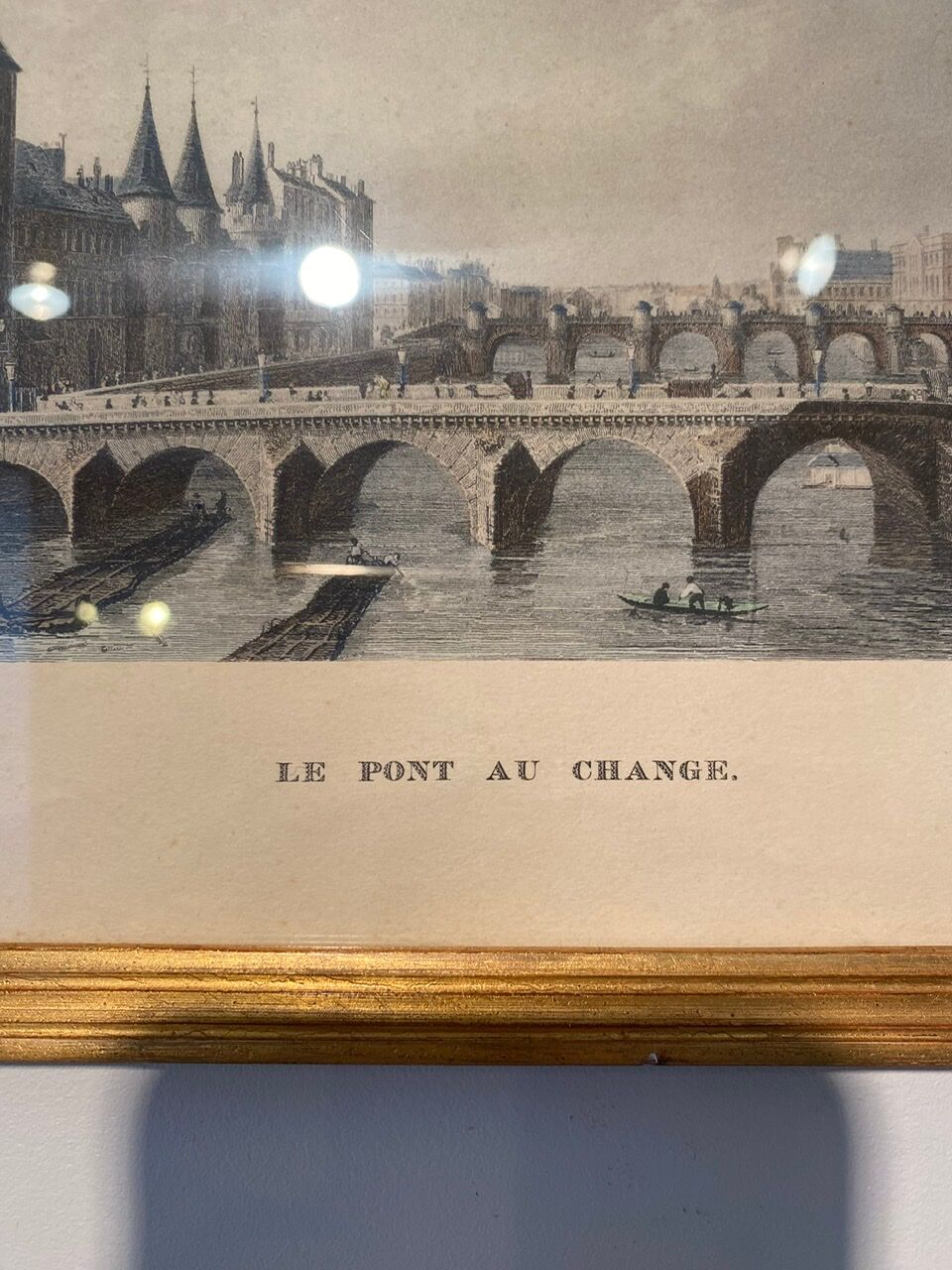Color engraving, the bridge to change, Paris