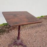 Antique cast iron bistro restaurant pedestal table - 1900s