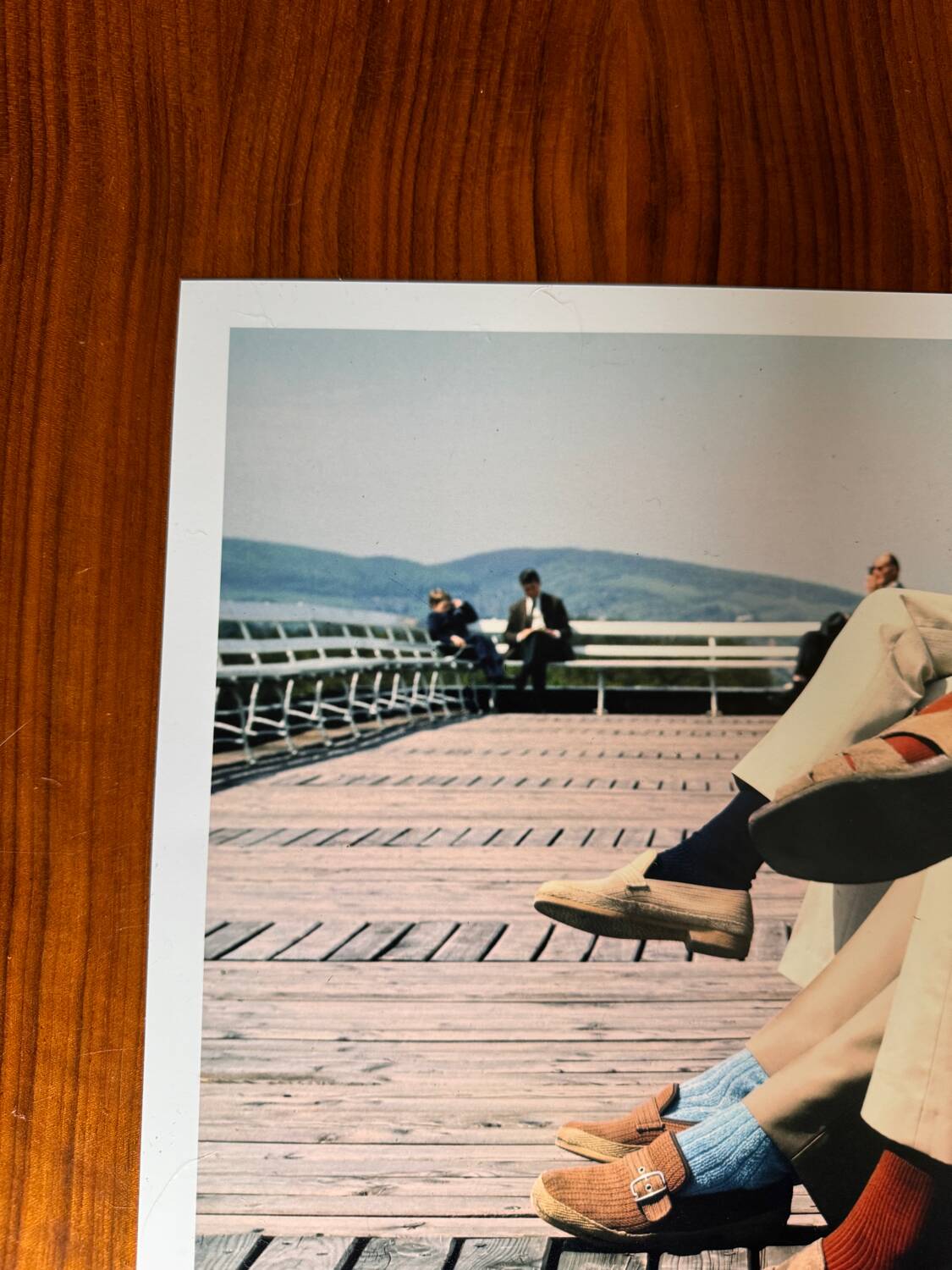 ⸻  Vintage Color Photograph from 1973 – Shoes on Wooden Deck