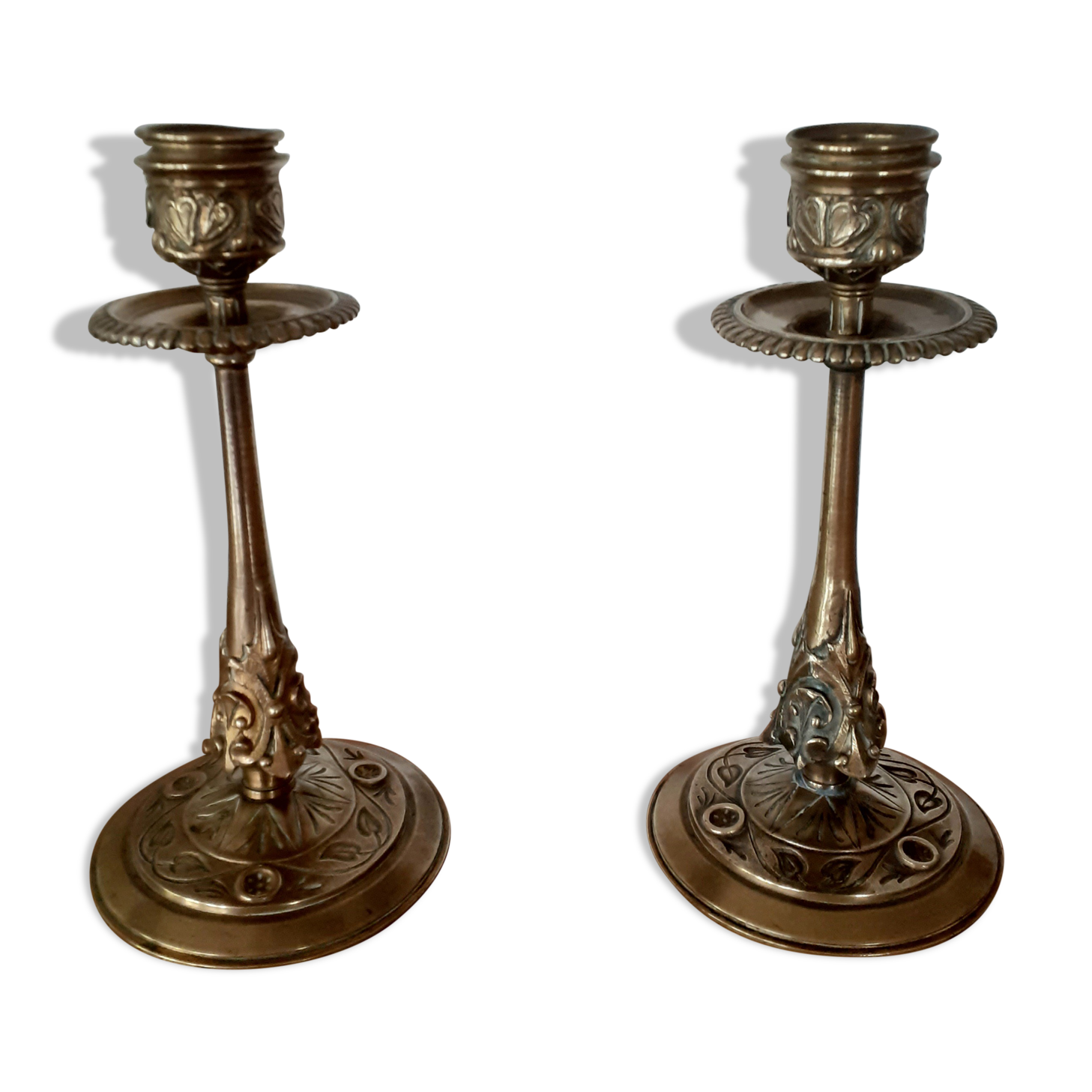 Pair of antique candle holders