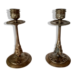 Paire de bougeoirs anciens