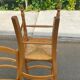 4 solid wood and straw Louis Philippe chairs from the 1960s.