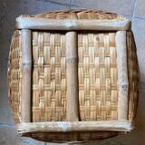 Rattan and wicker basket