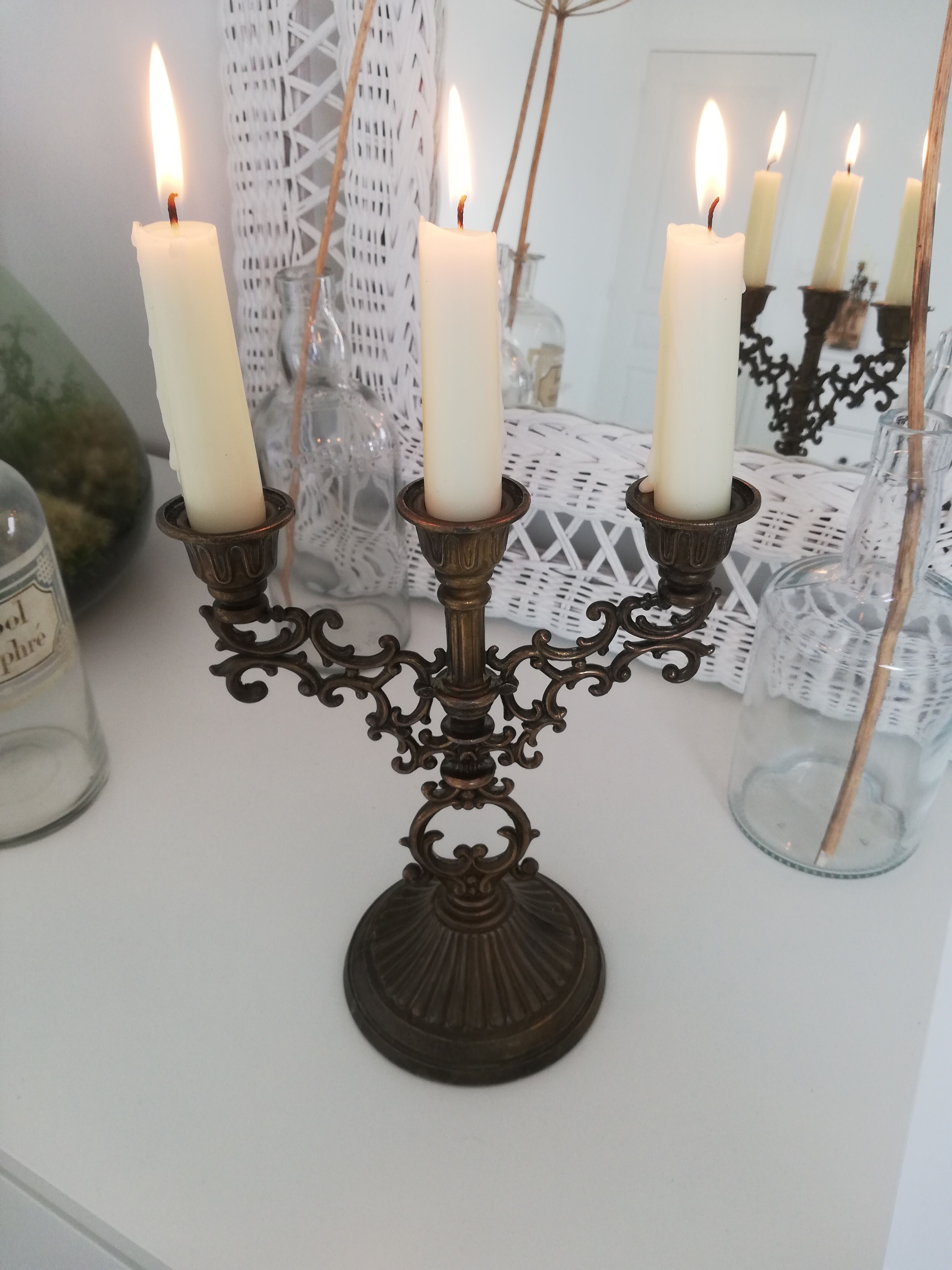 Vintage 3-burner chandelier