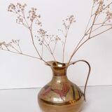 Vase en laiton émaillé
