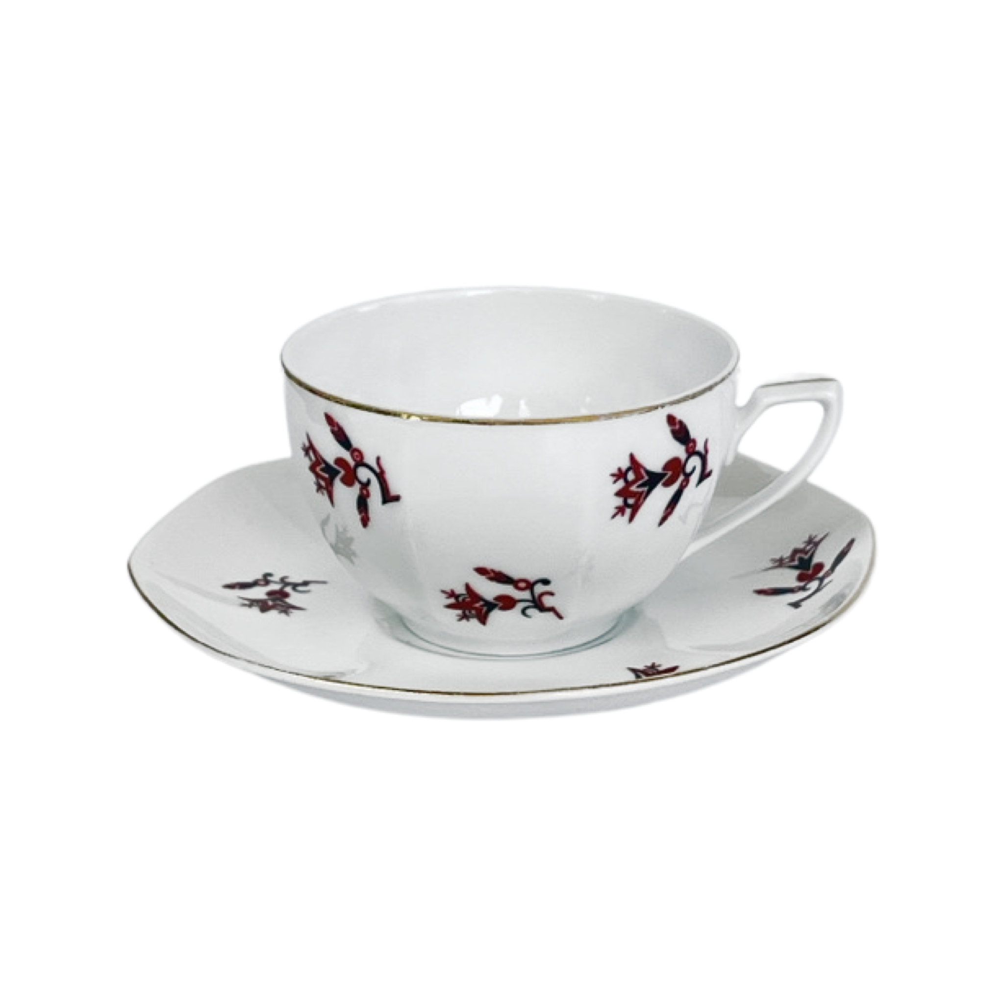 Art-Deco cup and saucer, Viktoria Czechoslovakia, 1920s