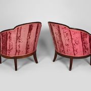 Art Deco Salon by Paul Follot in pink velvet, circa 1920