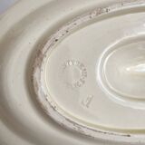 Old sauce boat in Montereau earthenware ironstone