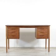 Midcentury Danish Teak Desk By Gunnar Nielsen For Tibergaard. Vintage / Modern / Retro.