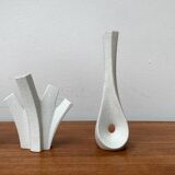 White sculptural vases by Peter Müller for Sgrafo Modern, 1960s, set of 6.