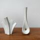 White sculptural vases by Peter Müller for Sgrafo Modern, 1960s, set of 6.
