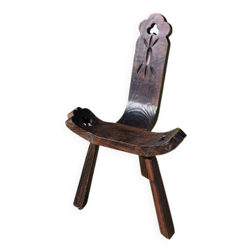 Chaise tripode brutaliste