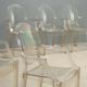 Louis Ghost chairs by Kartell designed by Philippe Starck from the 2000s.
