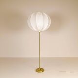 Large brass table lamp by Aage Petersen, for Le Klint, Denmark, 1970s.