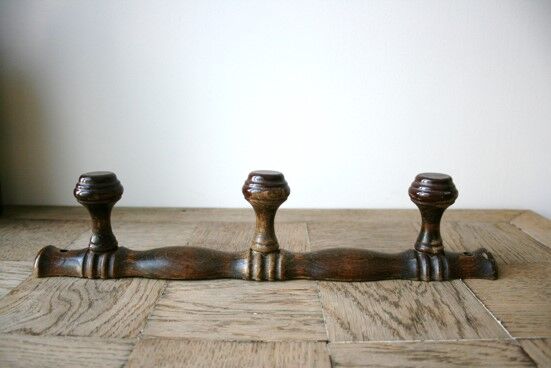 Vintage hook wall coat rack