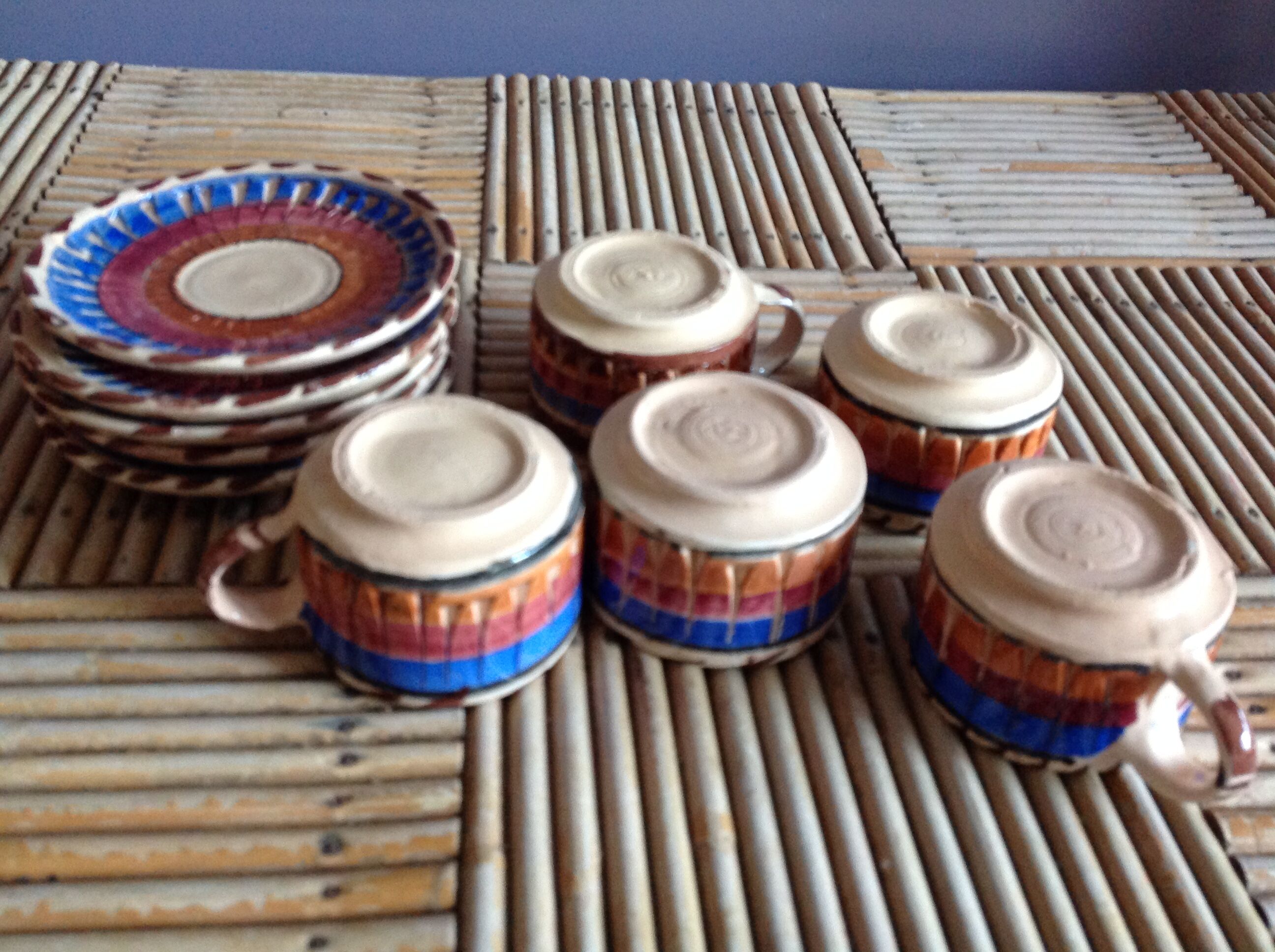 5 cups coffee cups in ceramics