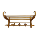 Coat rack with curved wooden hat holder