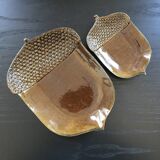 Set of 2 acorn empty pockets