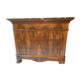 Louis-Philippe style dresser in walnut veneer