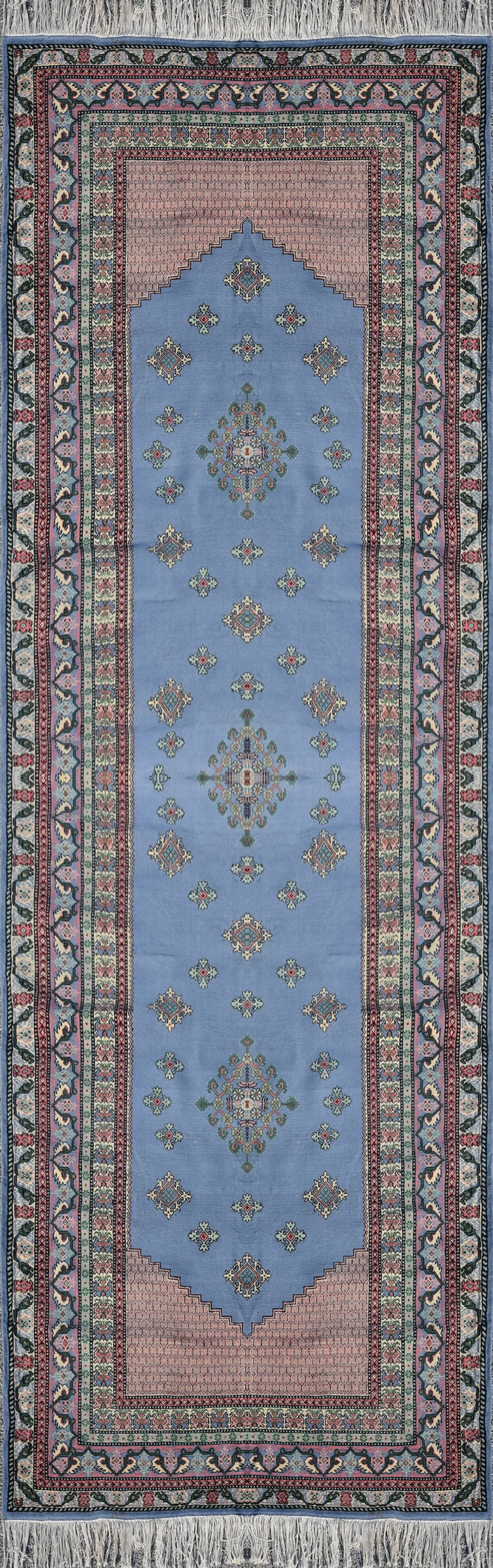 Large Handmade KAIROUAN Rug: 4.63 X 1.58 Meters