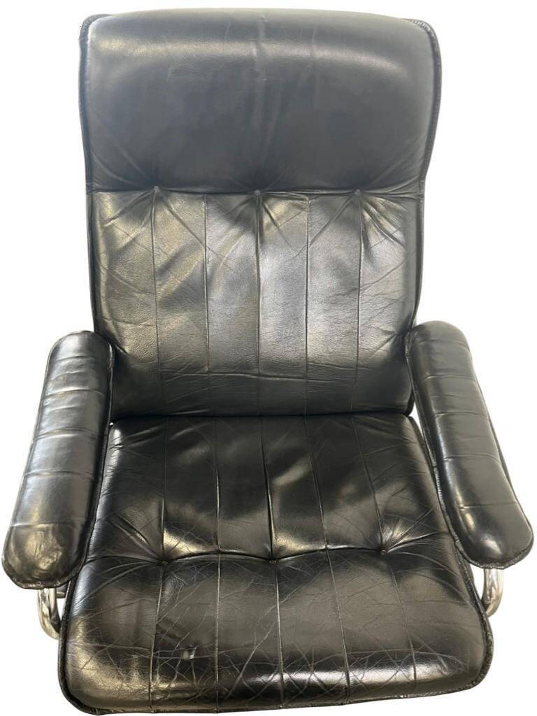 Vintage Danish leather lounge chair / armchair / single chair UNICO