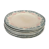Set of 7 Longwy Art Nouveau plates