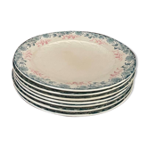 Lot de 7 assiettes Longwy Art nouveau