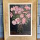 Oil on panel by r fescheux still life bouquet of flowers