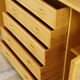 Wooden and rattan sideboard