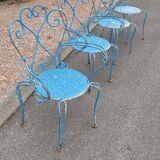 Old wrought iron garden furniture