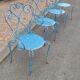 Old wrought iron garden furniture