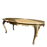 Vintage marble and brass coffee table
